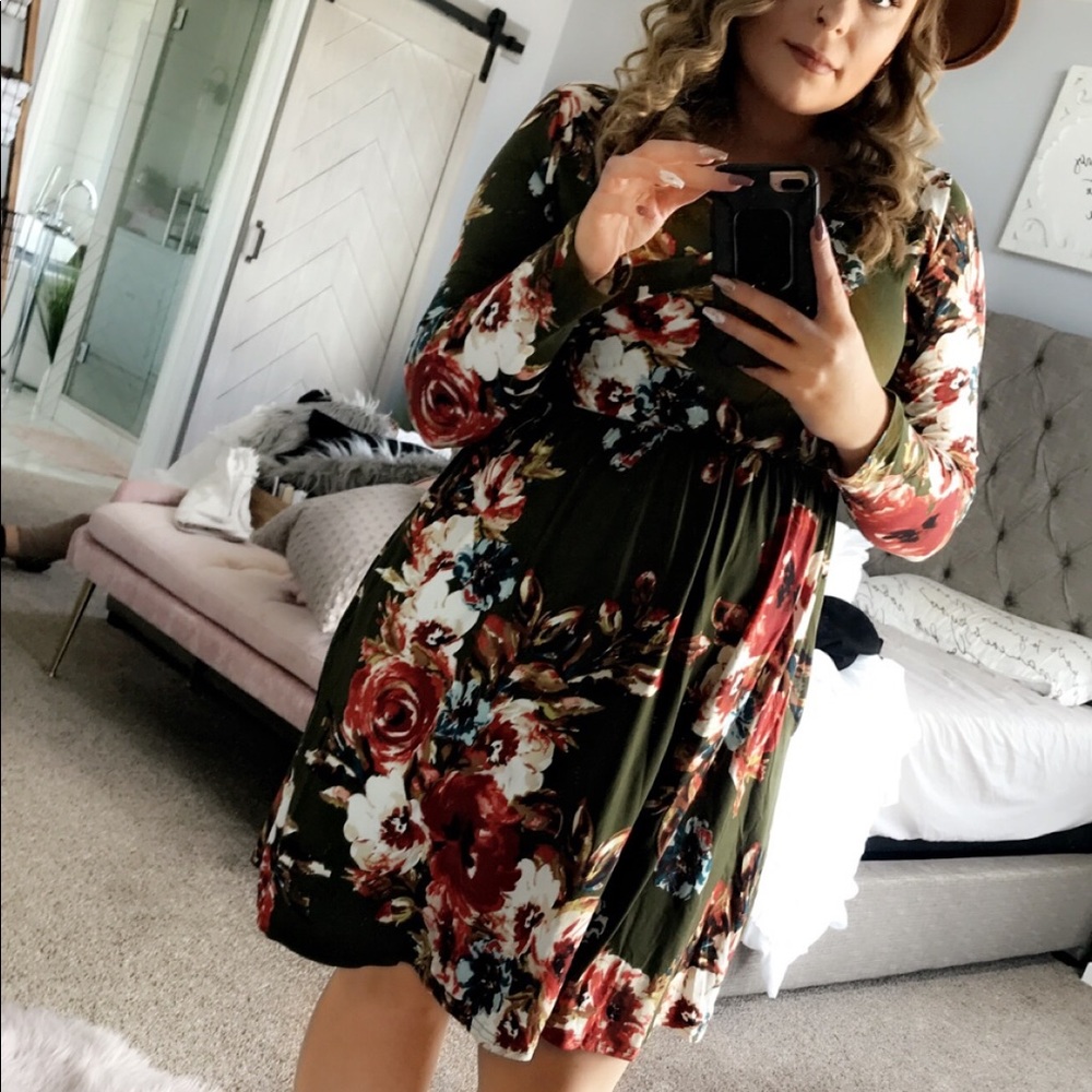 Floral Fall Dress 🌾